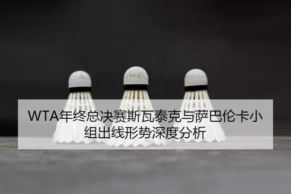 WTA年终总决赛斯瓦泰克与萨巴伦卡小组出线形势深度分析（PG）
